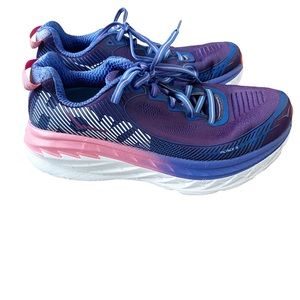 Hoka One One Bondi 5 Running Trail Walking Shoes Pink Purple